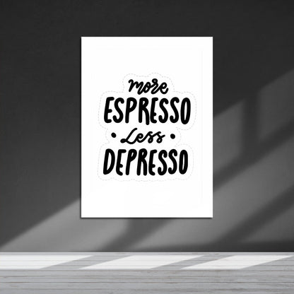 Wes Co Gallery Metal Poster Espresso Quote 16" x 24" Home Goods - Coffee White border only Metal Art Print