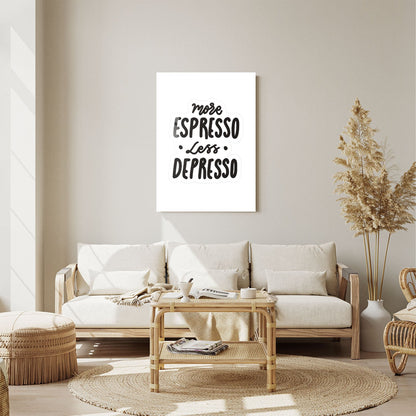 Wes Co Gallery Metal Poster Espresso Quote 11" x 14" Home Goods - Coffee White border only Metal Art Print