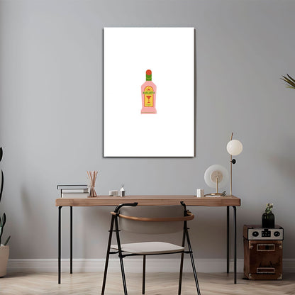 Wes Co Gallery Metal Poster Margarita Bliss Minimalist Beverage Poster 24" x 36" Home Goods - Coffee White border only Metal Art Print