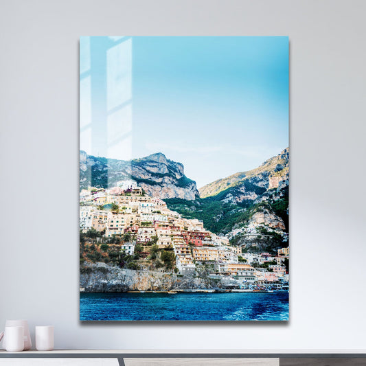 Wes Co Gallery Metal Poster Amalfi Cliffside 11" x 17" Home Goods - Travels Border or edge to edge Metal Art Print