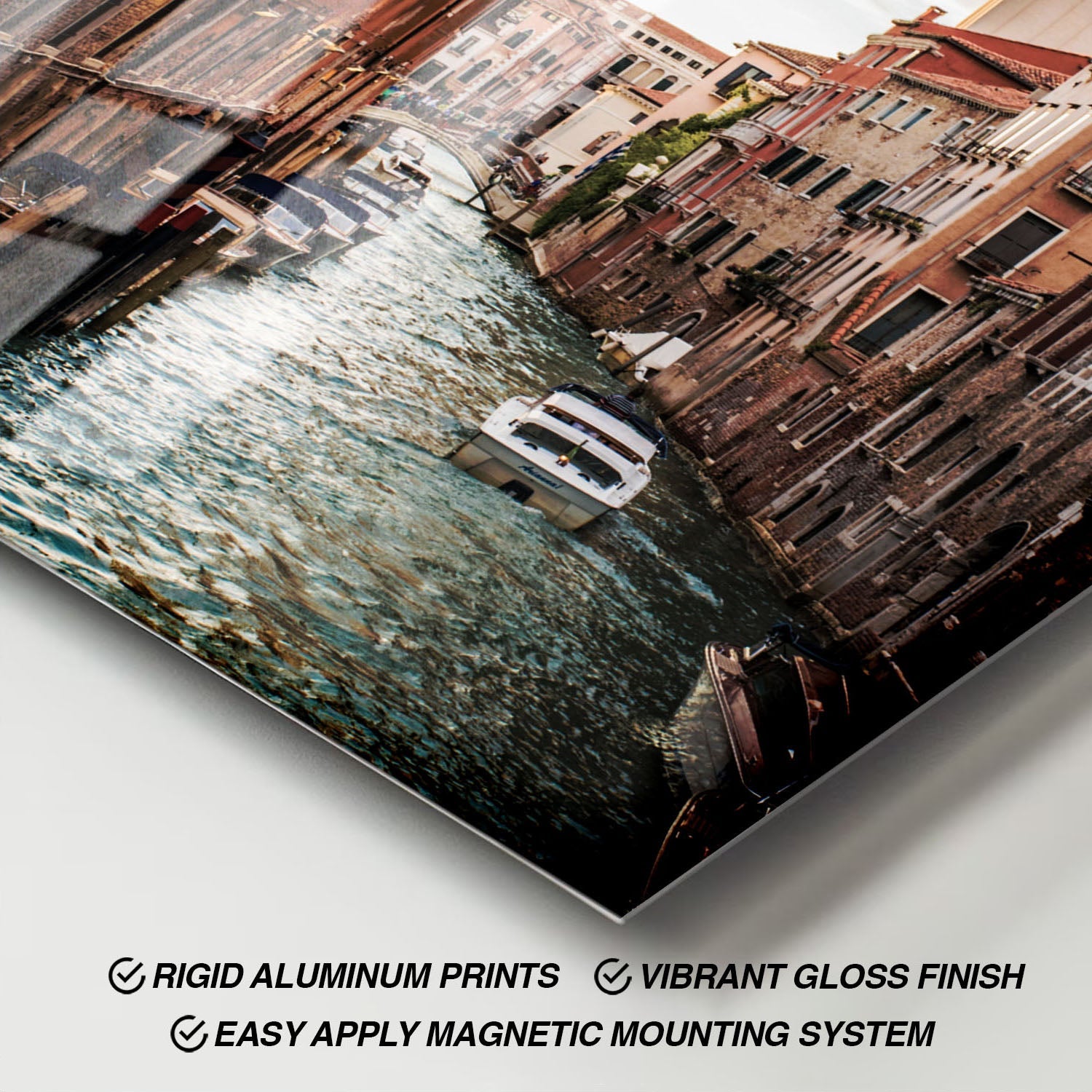 Wes Co Gallery Metal Poster Charming Venetian Canal 11" x 17" Home Goods - Travels Border or edge to edge Metal Art Print