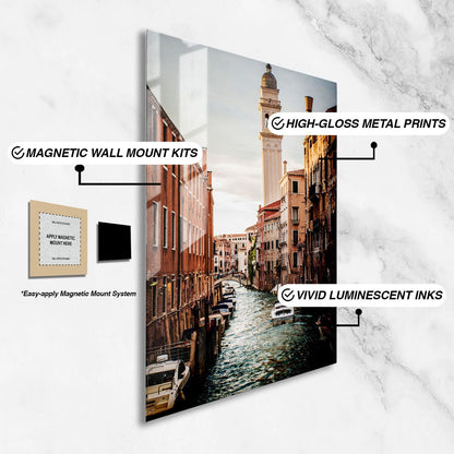 Wes Co Gallery Metal Poster Charming Venetian Canal 16" x 24" Home Goods - Travels Border or edge to edge Metal Art Print