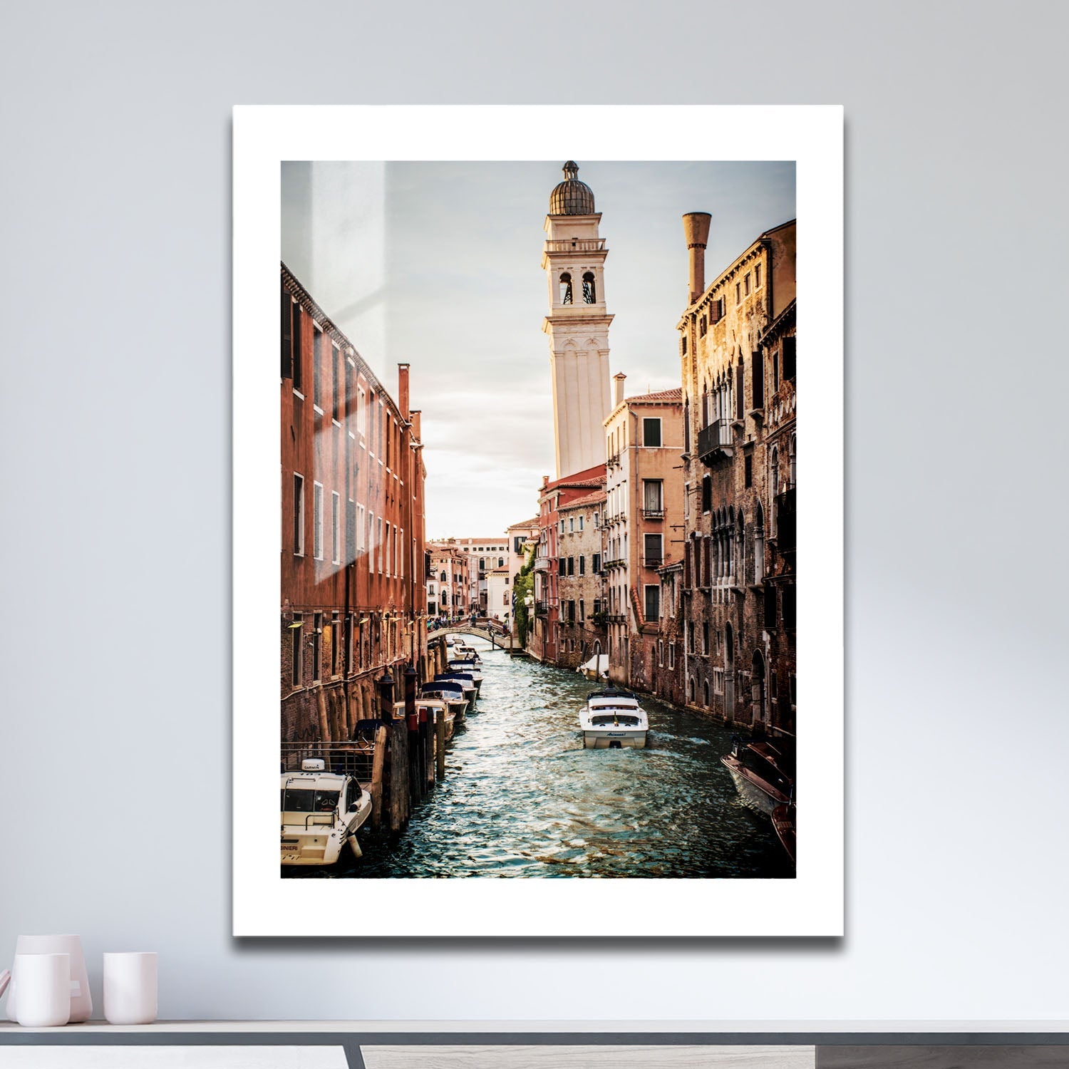 Wes Co Gallery Metal Poster Charming Venetian Canal 16" x 24" Home Goods - Travels Border or edge to edge Metal Art Print