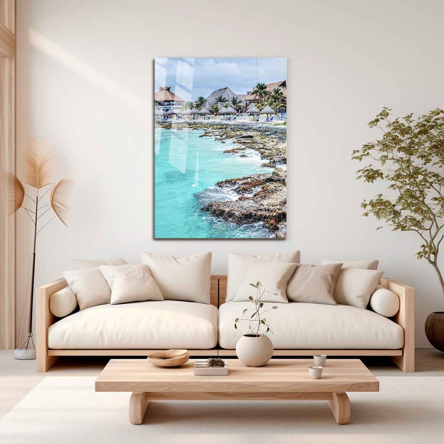 Wes Co Gallery Metal Poster Tulum Beachfront Resort 11" x 17" Home Goods - Travels Border or edge to edge Metal Art Print