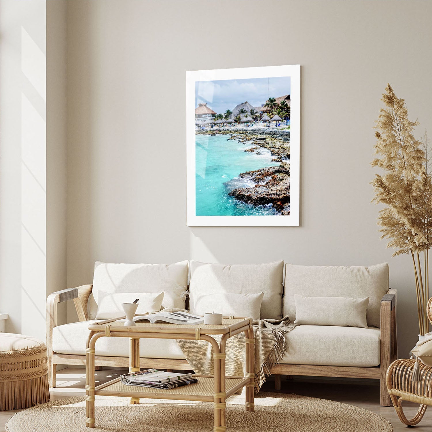 Wes Co Gallery Metal Poster Tulum Beachfront Resort 16" x 24" Home Goods - Travels Border or edge to edge Metal Art Print