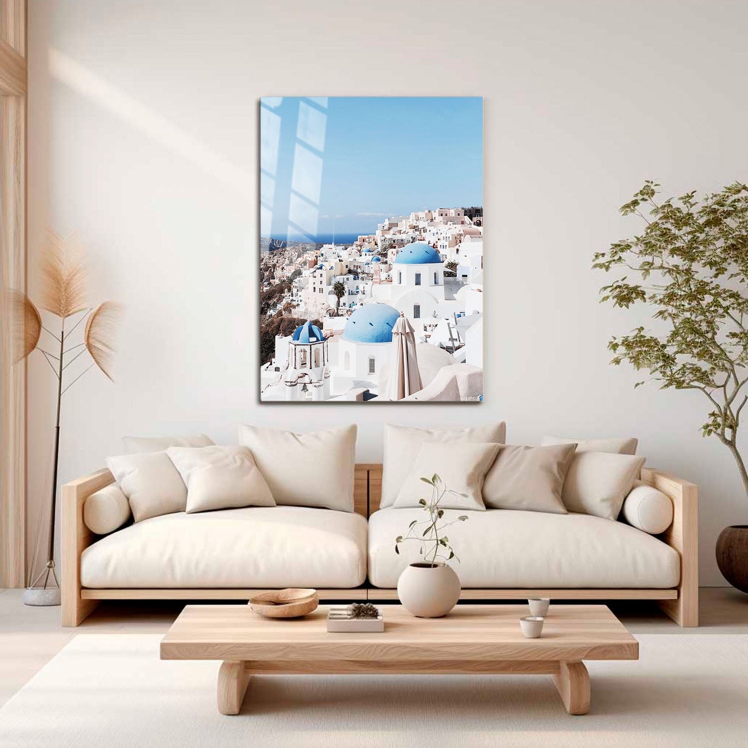 Wes Co Gallery Metal Poster Santorini Skyline 11" x 17" Home Goods - Travels Border or edge to edge Metal Art Print