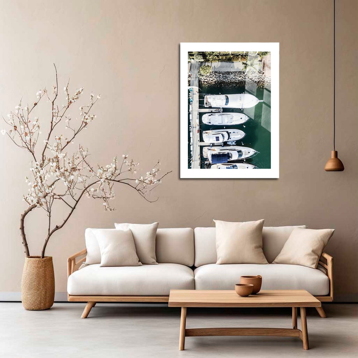 Wes Co Gallery Metal Poster Luxury Yachts in Marina 16" x 24" Home Goods - Travels Border or edge to edge Metal Art Print