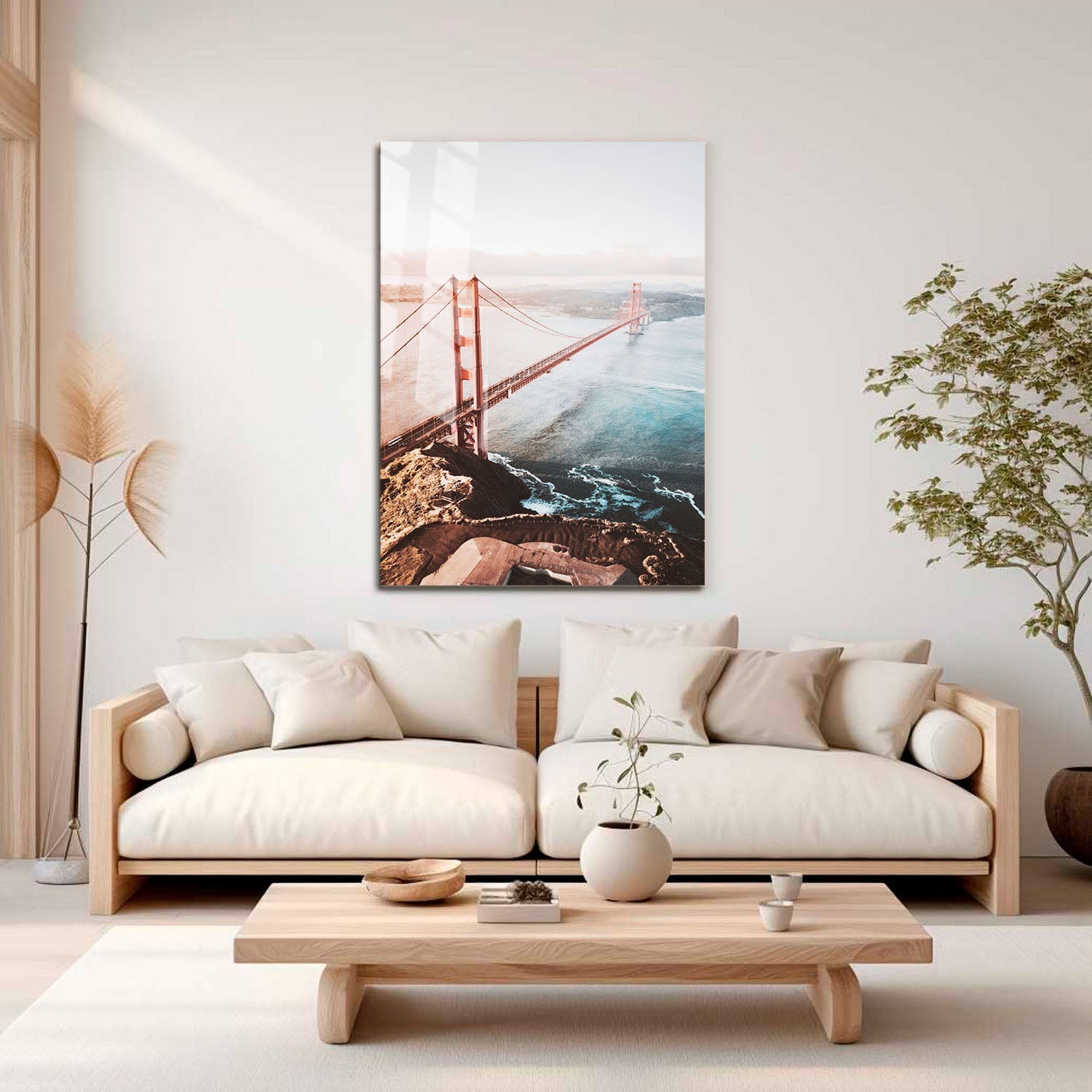 Wes Co Gallery Metal Poster Golden Gate Morning 11" x 17" Home Goods - Travels Border or edge to edge Metal Art Print