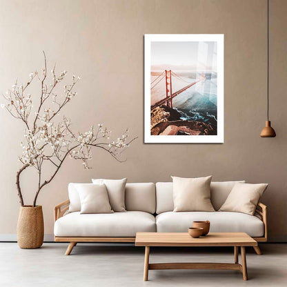 Wes Co Gallery Metal Poster Golden Gate Morning 16" x 24" Home Goods - Travels Border or edge to edge Metal Art Print