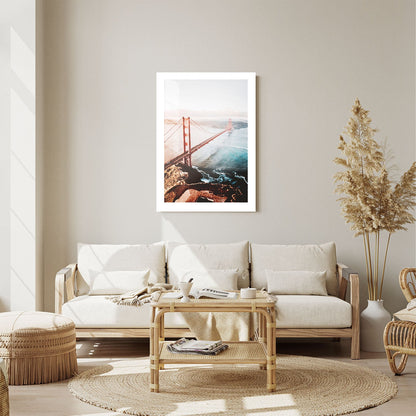 Wes Co Gallery Metal Poster Golden Gate Morning 24" x 36" Home Goods - Travels Border or edge to edge Metal Art Print