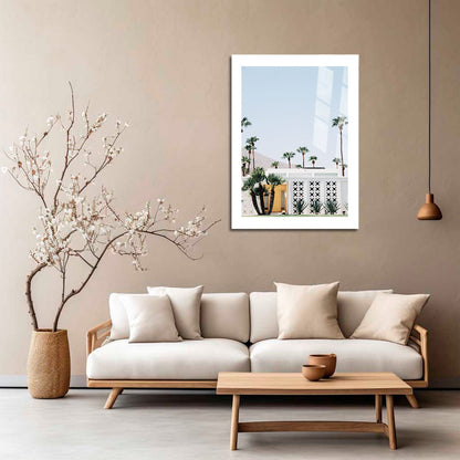 Wes Co Gallery Metal Poster Palm Springs Retro Vibe 16" x 24" Home Goods - Photography Border or edge to edge Metal Art Print