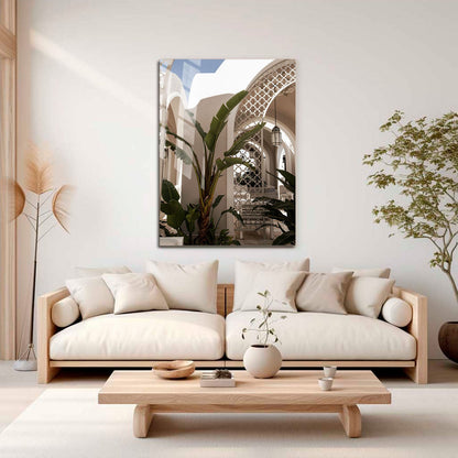 Wes Co Gallery Metal Poster Moroccan Courtyard 11" x 17" Home Goods - Photography Border or edge to edge Metal Art Print