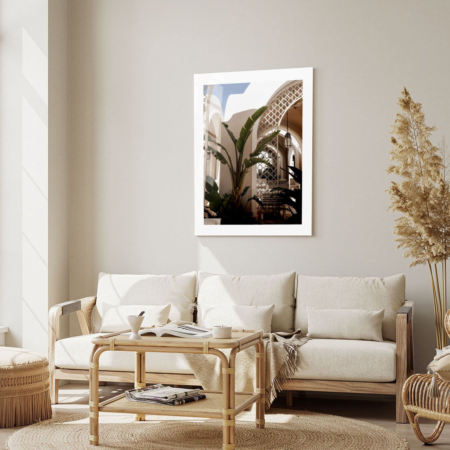 Wes Co Gallery Metal Poster Moroccan Courtyard 16" x 24" Home Goods - Photography Border or edge to edge Metal Art Print