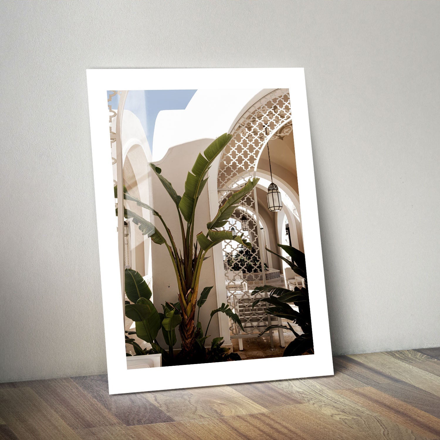 Wes Co Gallery Metal Poster Moroccan Courtyard 24" x 36" Home Goods - Photography Border or edge to edge Metal Art Print