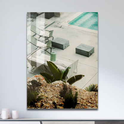 Wes Co Gallery Metal Poster Modern Oasis Retreat 11" x 17" Home Goods - Photography Border or edge to edge Metal Art Print