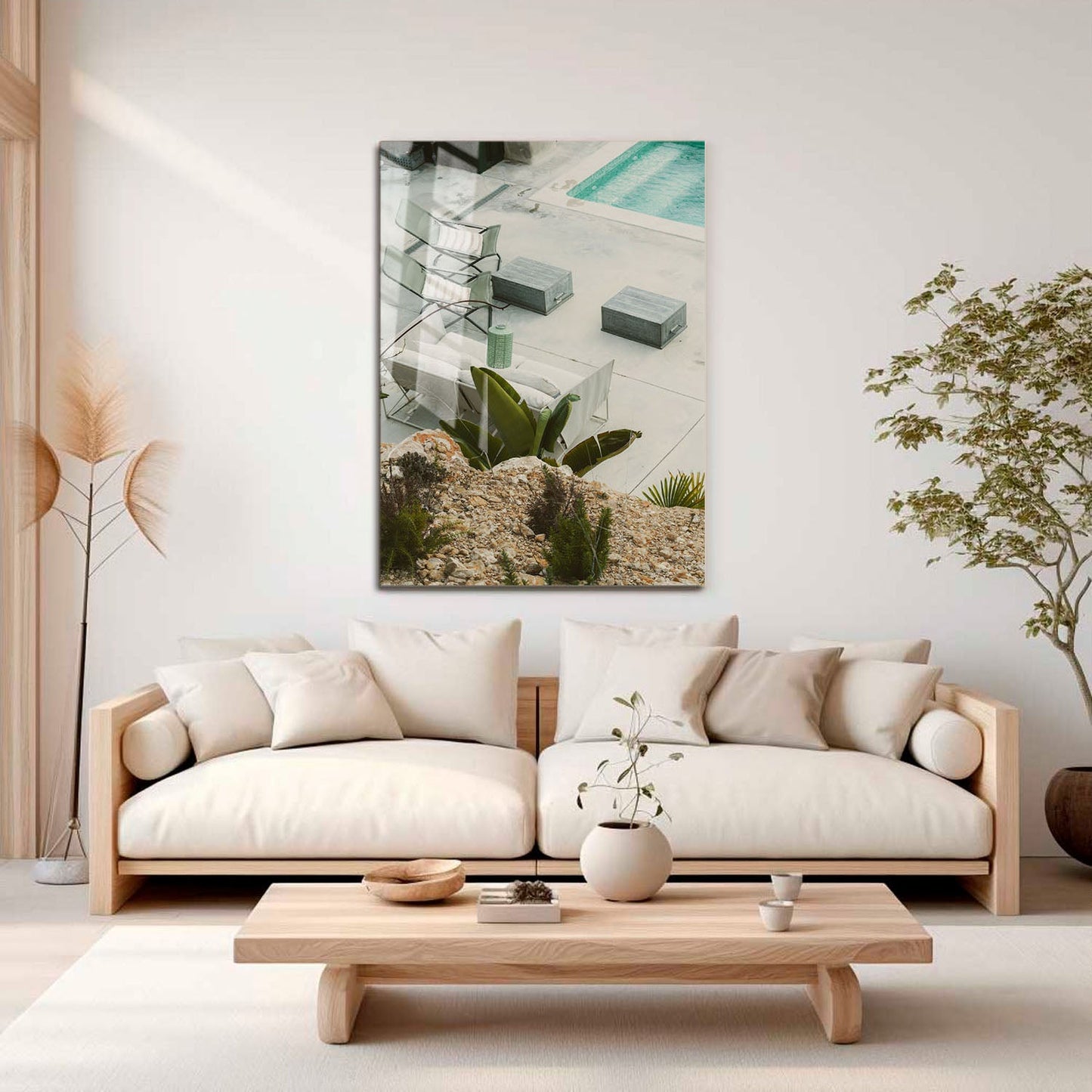 Wes Co Gallery Metal Poster Modern Oasis Retreat 11" x 17" Home Goods - Photography Border or edge to edge Metal Art Print