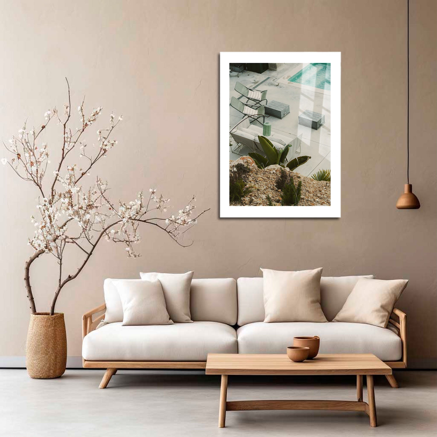 Wes Co Gallery Metal Poster Modern Oasis Retreat 16" x 24" Home Goods - Photography Border or edge to edge Metal Art Print