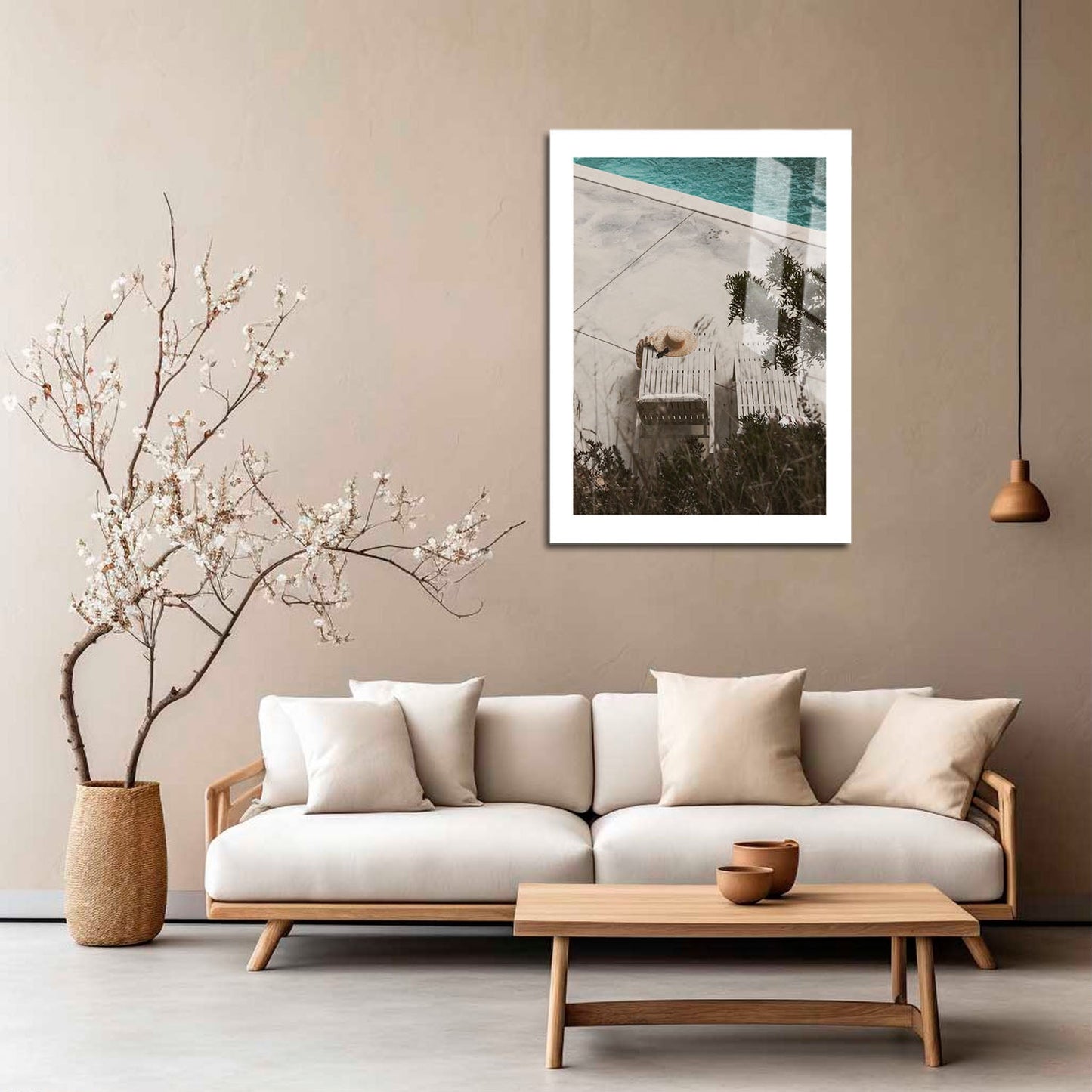 Wes Co Gallery Metal Poster Lazy Afternoon by the Pool 16" x 24" Home Goods - Photography Border or edge to edge Metal Art Print