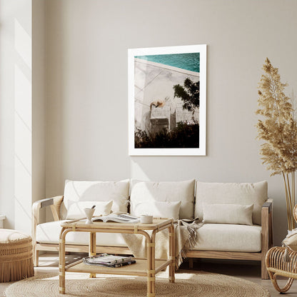 Wes Co Gallery Metal Poster Lazy Afternoon by the Pool 16" x 24" Home Goods - Photography Border or edge to edge Metal Art Print