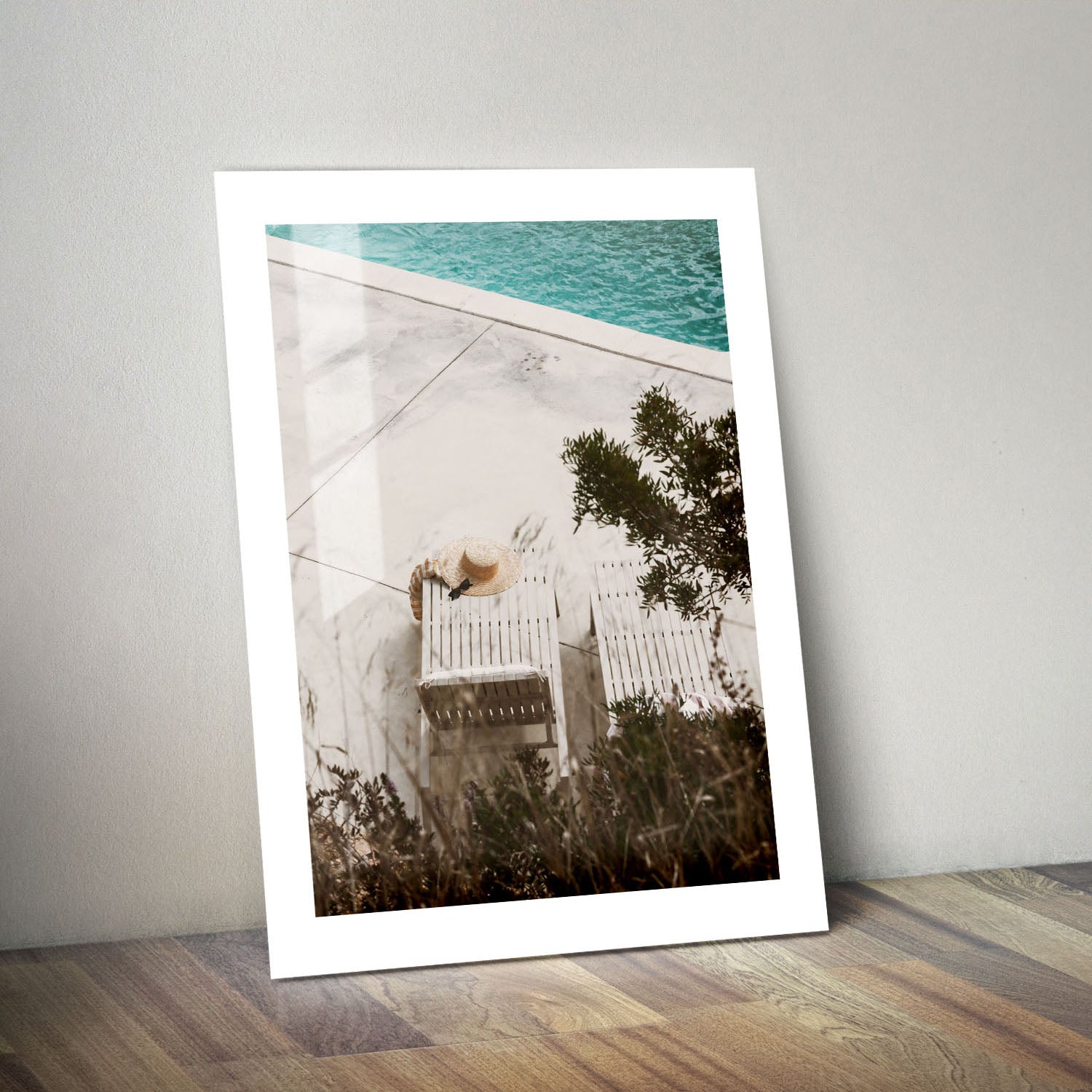 Wes Co Gallery Metal Poster Lazy Afternoon by the Pool 24" x 36" Home Goods - Photography Border or edge to edge Metal Art Print