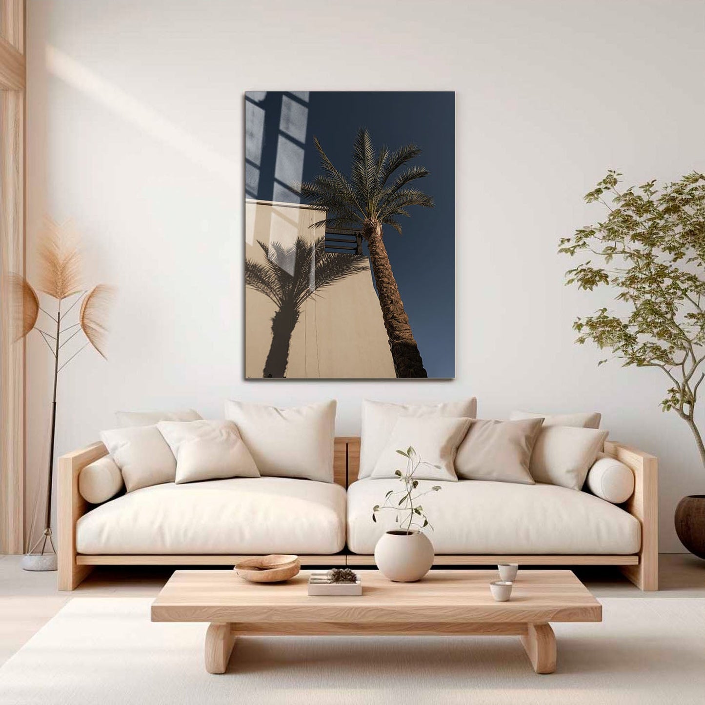 Wes Co Gallery Metal Poster Palm Shadow Silhouette 11" x 17" Home Goods - Photography Border or edge to edge Metal Art Print