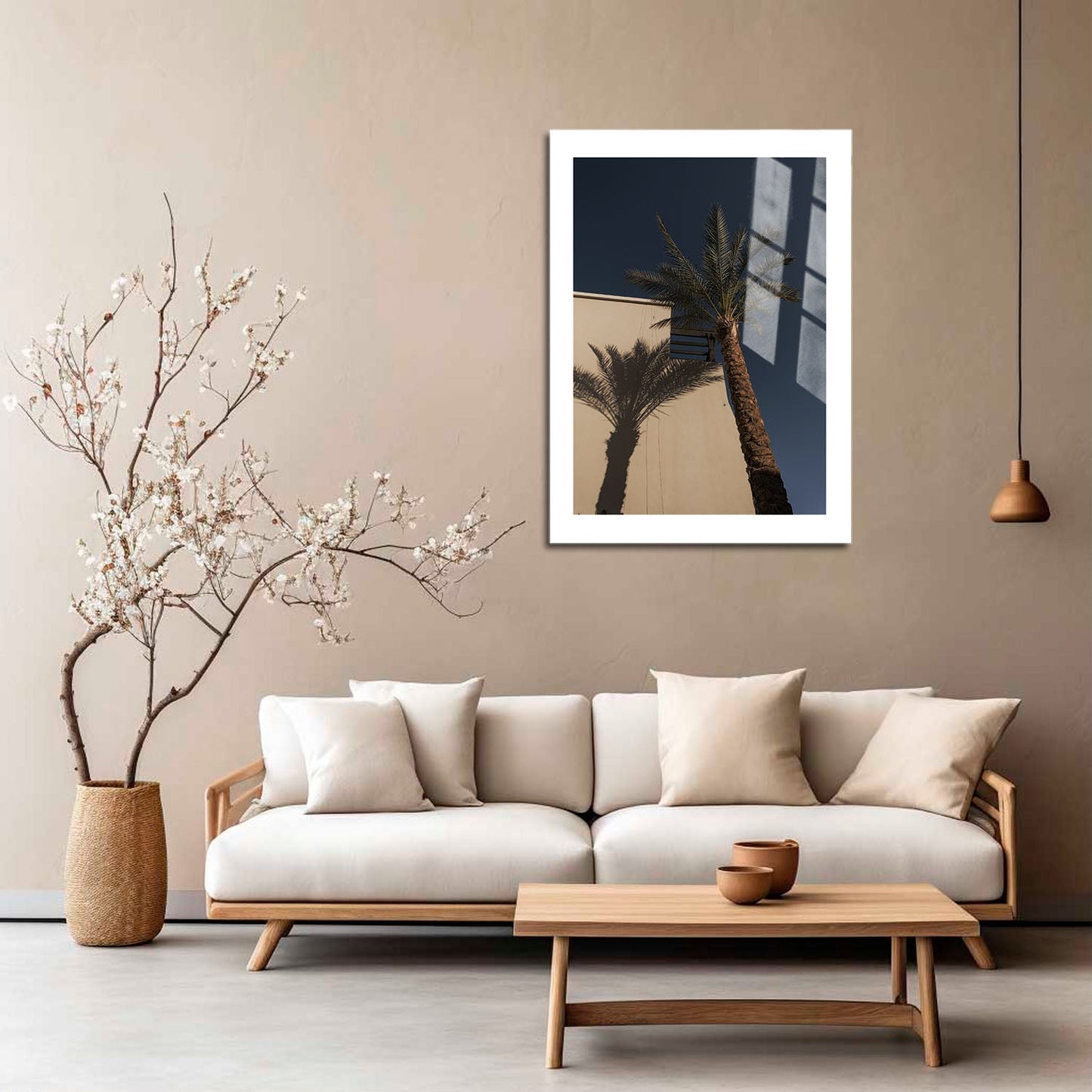 Wes Co Gallery Metal Poster Palm Shadow Silhouette 16" x 24" Home Goods - Photography Border or edge to edge Metal Art Print