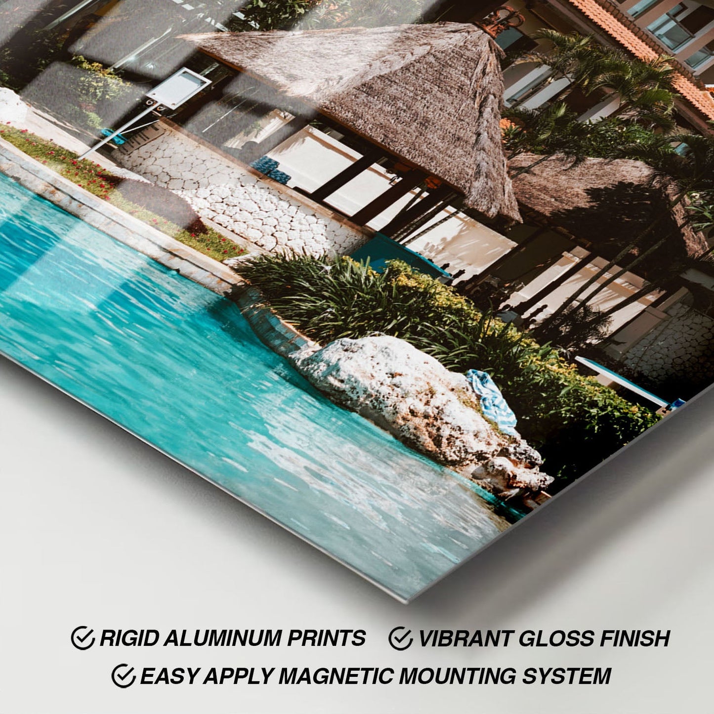 Wes Co Gallery Metal Poster Resort Tranquility 11" x 17" Home Goods - Travels Border or edge to edge Metal Art Print