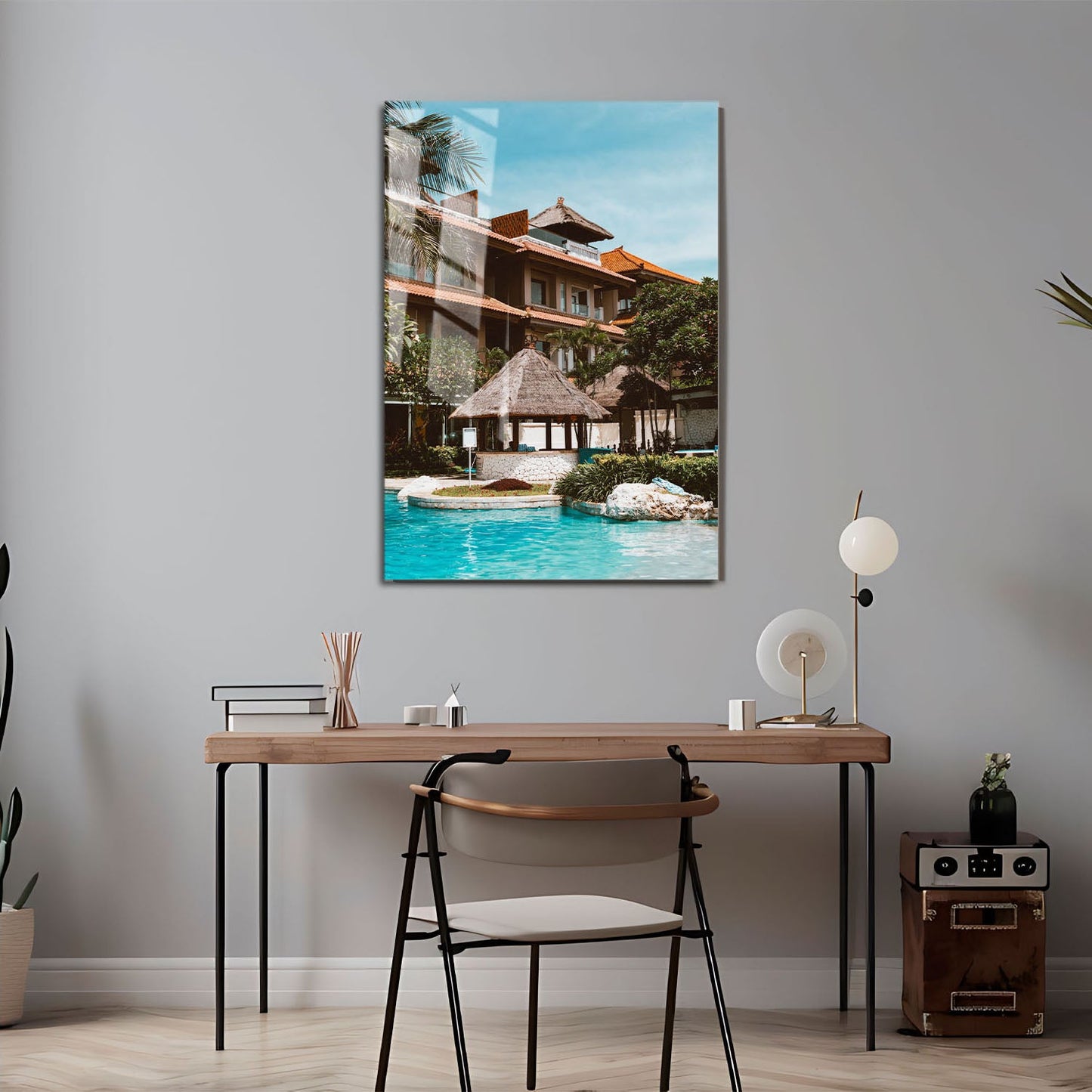 Wes Co Gallery Metal Poster Resort Tranquility 11" x 17" Home Goods - Travels Border or edge to edge Metal Art Print