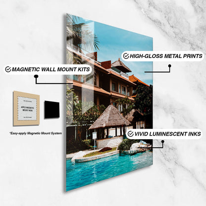 Wes Co Gallery Metal Poster Resort Tranquility 16" x 24" Home Goods - Travels Border or edge to edge Metal Art Print