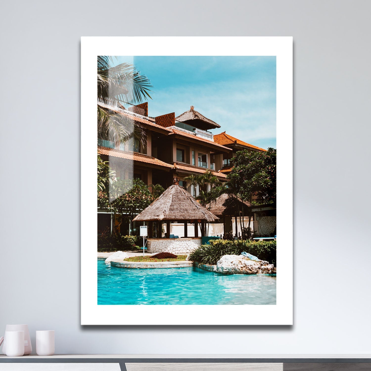 Wes Co Gallery Metal Poster Resort Tranquility 16" x 24" Home Goods - Travels Border or edge to edge Metal Art Print