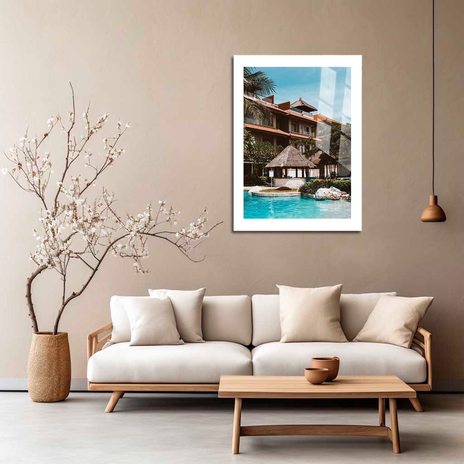 Wes Co Gallery Metal Poster Resort Tranquility 16" x 24" Home Goods - Travels Border or edge to edge Metal Art Print