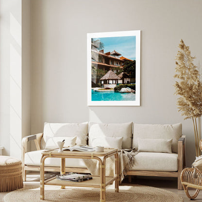 Wes Co Gallery Metal Poster Resort Tranquility 16" x 24" Home Goods - Travels Border or edge to edge Metal Art Print