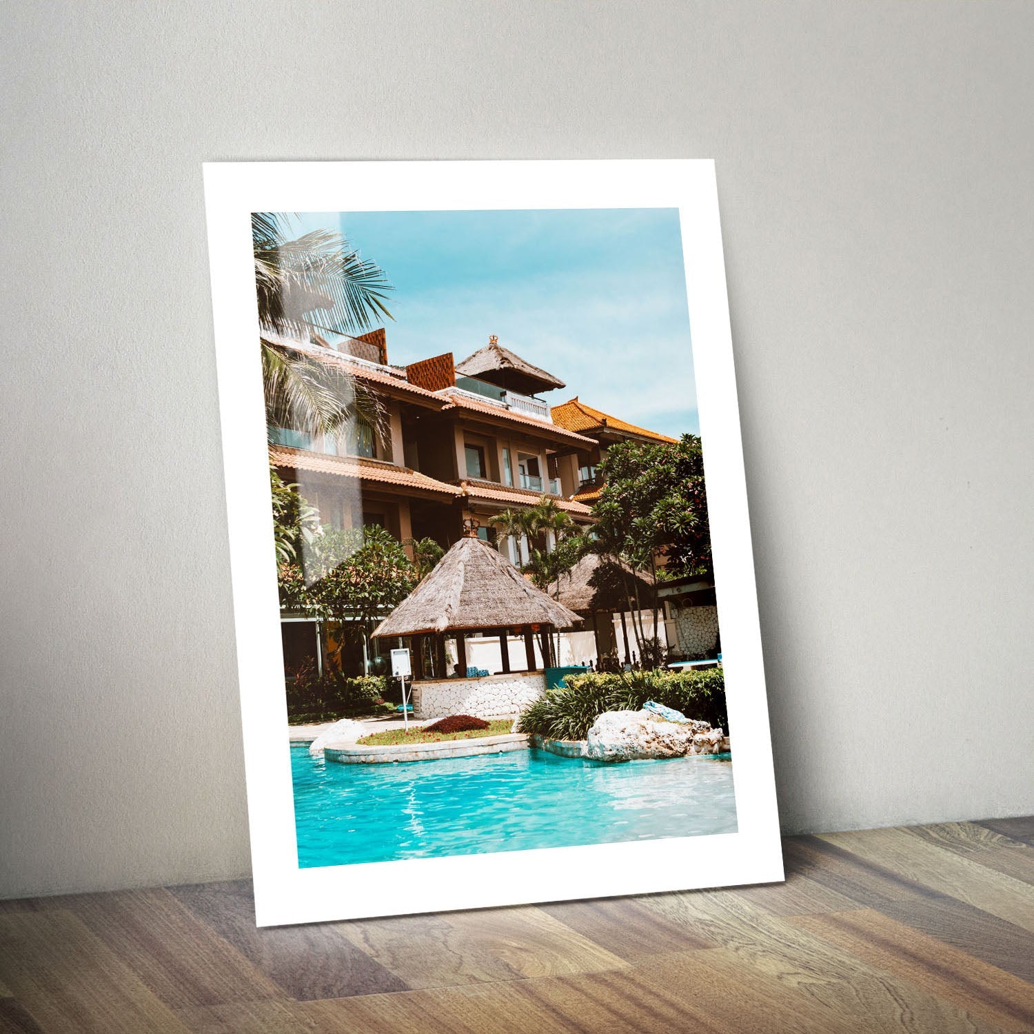 Wes Co Gallery Metal Poster Resort Tranquility 24" x 36" Home Goods - Travels Border or edge to edge Metal Art Print