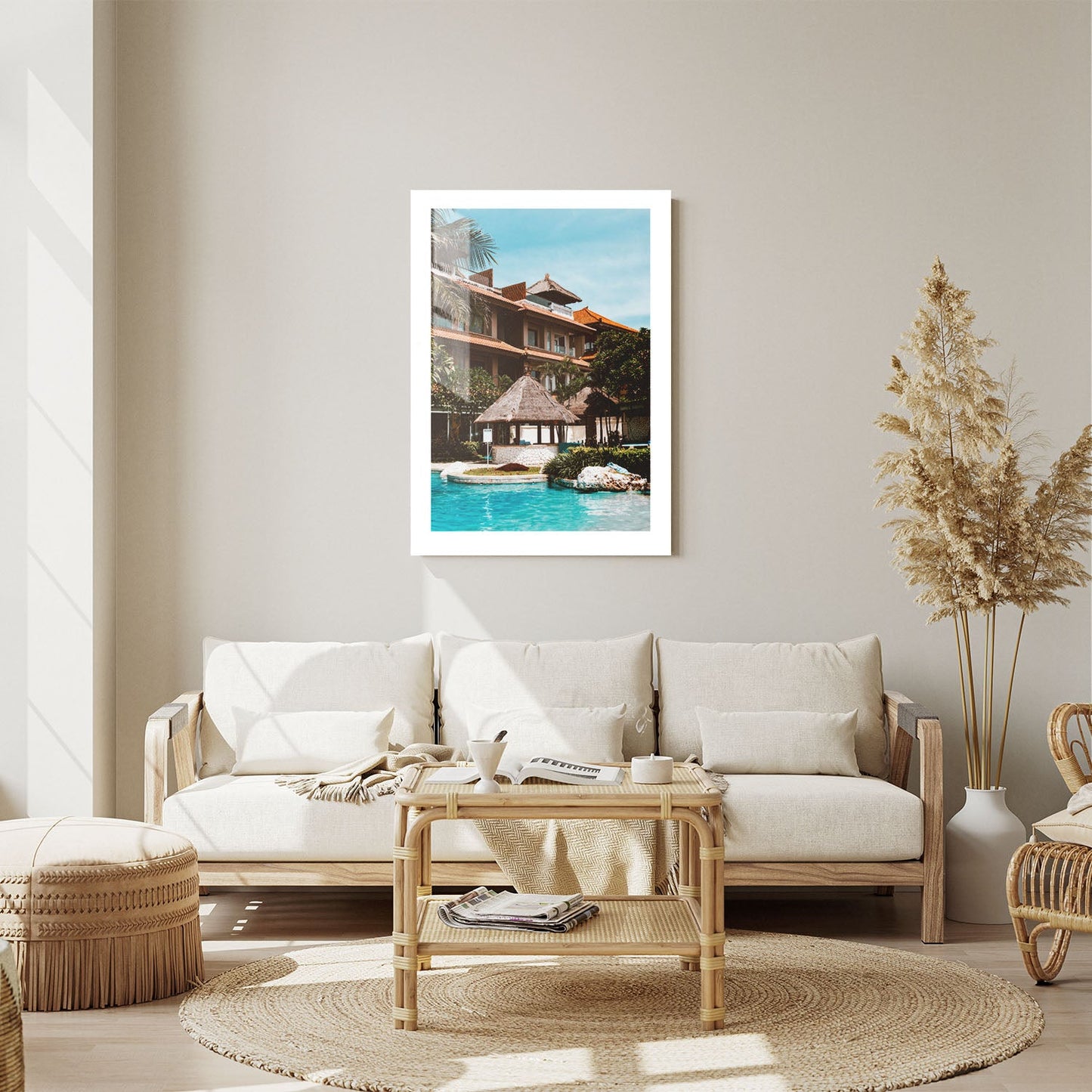 Wes Co Gallery Metal Poster Resort Tranquility 24" x 36" Home Goods - Travels Border or edge to edge Metal Art Print