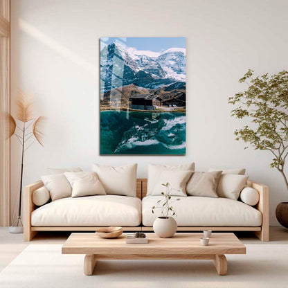 Wes Co Gallery Metal Poster Alpine Oasis 11" x 17" Home Goods - Travels Border or edge to edge Metal Art Print