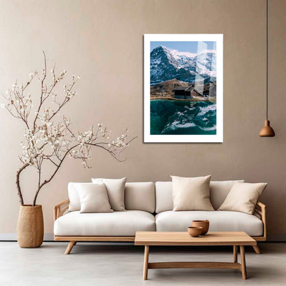 Wes Co Gallery Metal Poster Alpine Oasis 16" x 24" Home Goods - Travels Border or edge to edge Metal Art Print