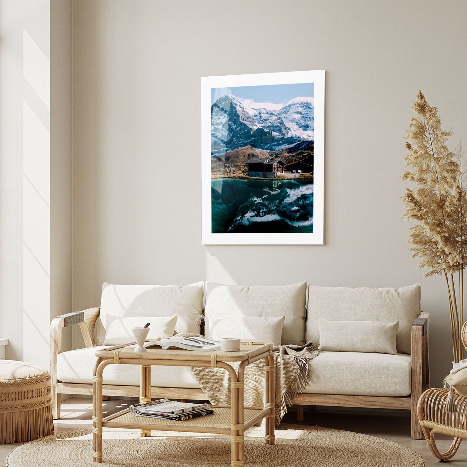 Wes Co Gallery Metal Poster Alpine Oasis 16" x 24" Home Goods - Travels Border or edge to edge Metal Art Print