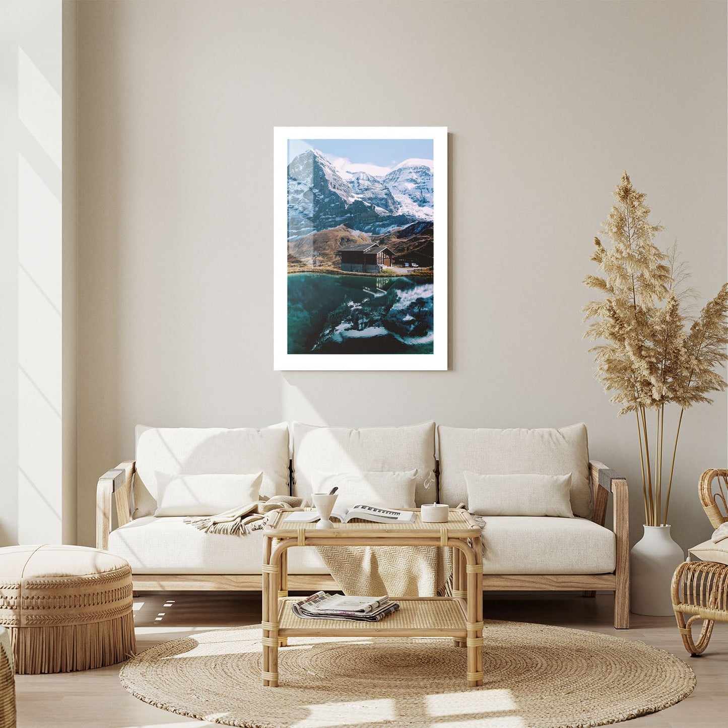 Wes Co Gallery Metal Poster Alpine Oasis 24" x 36" Home Goods - Travels Border or edge to edge Metal Art Print