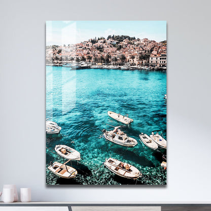 Wes Co Gallery Metal Poster Sunset Over Split 11" x 17" Home Goods - Travels Border or edge to edge Metal Art Print