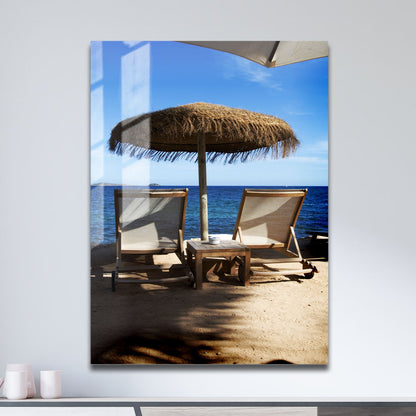 Wes Co Gallery Metal Poster Beachside Retreat 11" x 17" Home Goods - Coastal Border or edge to edge Metal Art Print