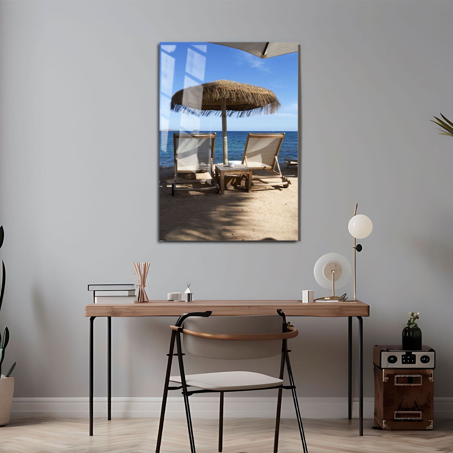 Wes Co Gallery Metal Poster Beachside Retreat 11" x 17" Home Goods - Coastal Border or edge to edge Metal Art Print