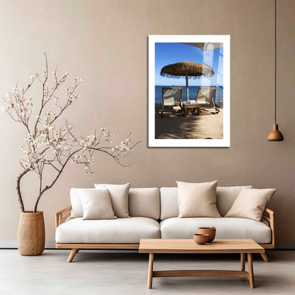 Wes Co Gallery Metal Poster Beachside Retreat 16" x 24" Home Goods - Coastal Border or edge to edge Metal Art Print