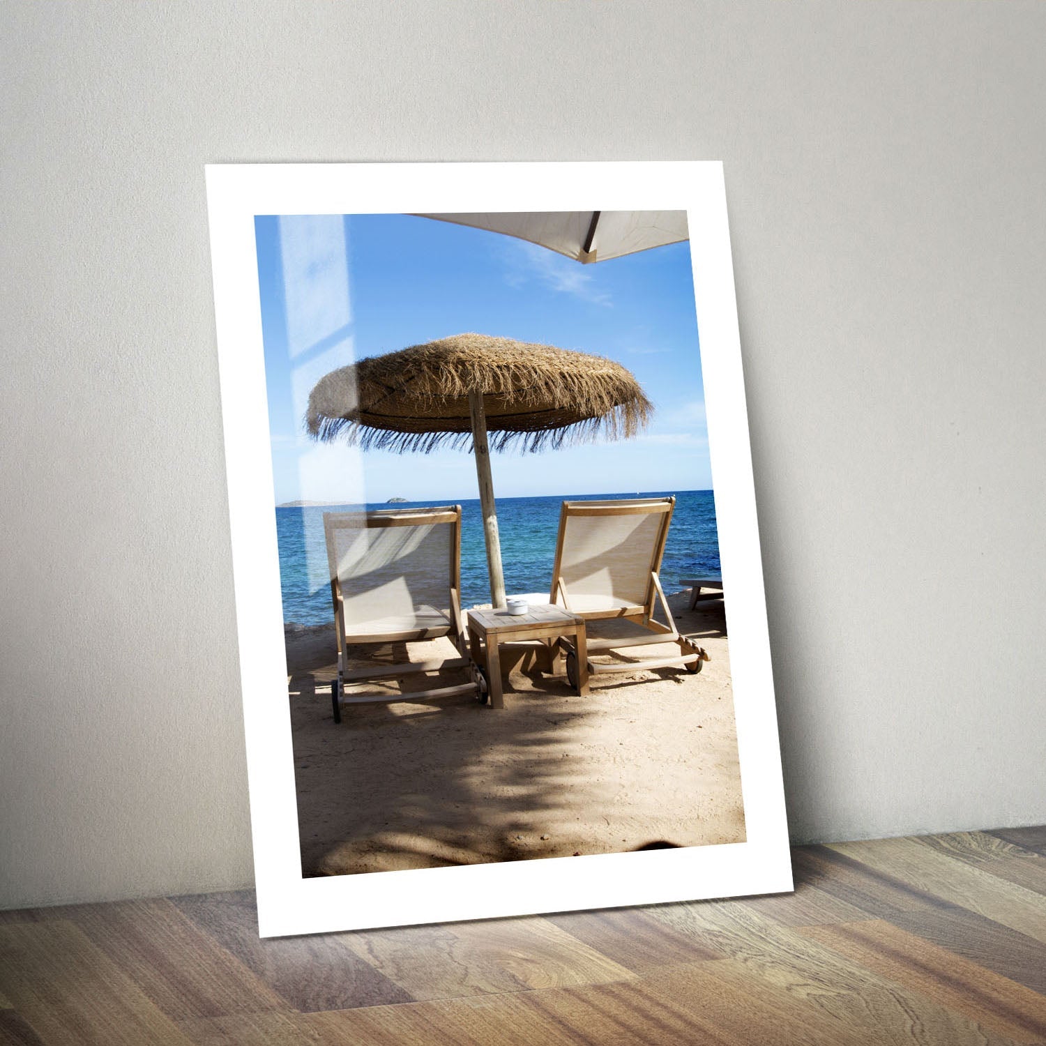 Wes Co Gallery Metal Poster Beachside Retreat 24" x 36" Home Goods - Coastal Border or edge to edge Metal Art Print