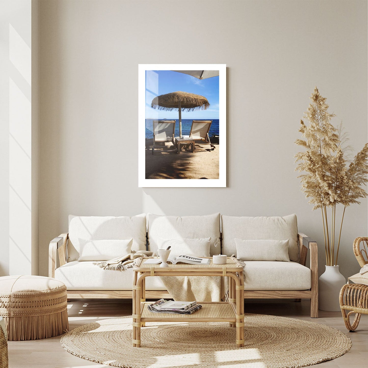 Wes Co Gallery Metal Poster Beachside Retreat 24" x 36" Home Goods - Coastal Border or edge to edge Metal Art Print