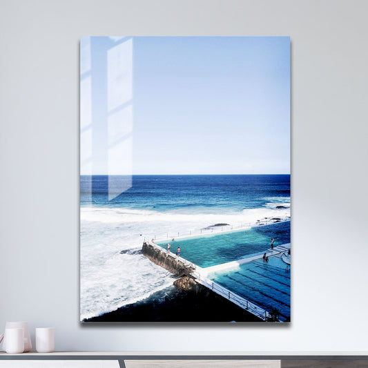 Wes Co Gallery Metal Poster Icebergs Oceanfront 11" x 17" Home Goods - Travels Border or edge to edge Metal Art Print