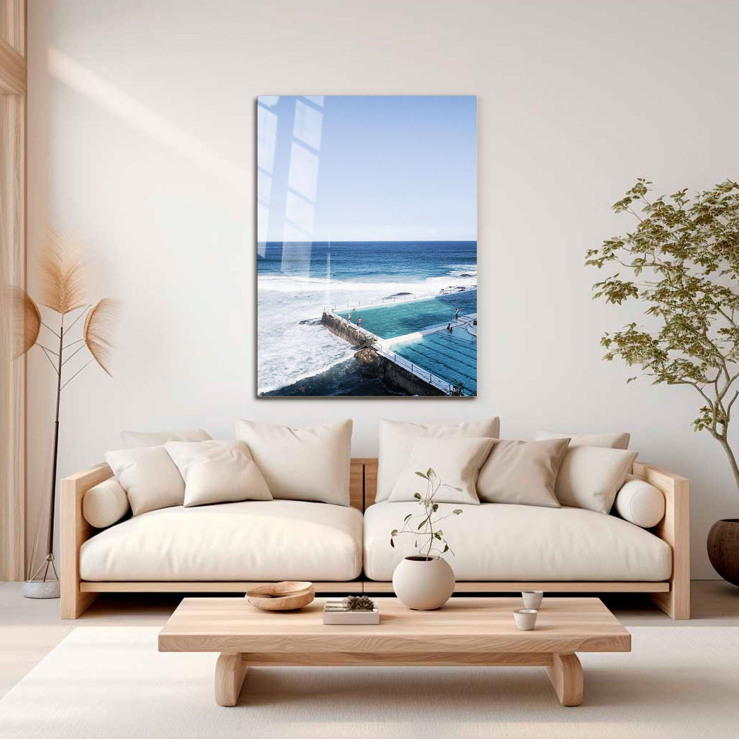 Wes Co Gallery Metal Poster Icebergs Oceanfront 11" x 17" Home Goods - Travels Border or edge to edge Metal Art Print