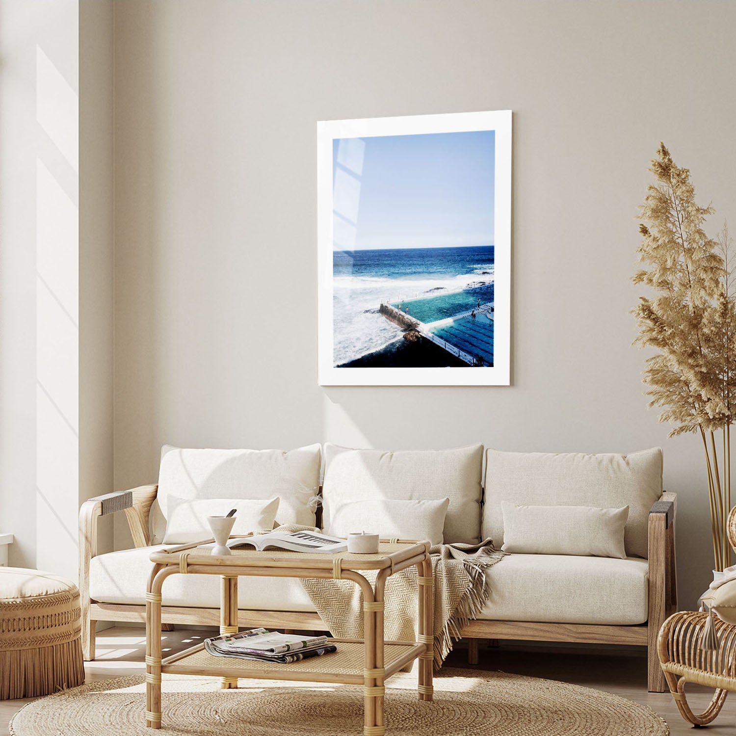 Wes Co Gallery Metal Poster Icebergs Oceanfront 16" x 24" Home Goods - Travels Border or edge to edge Metal Art Print