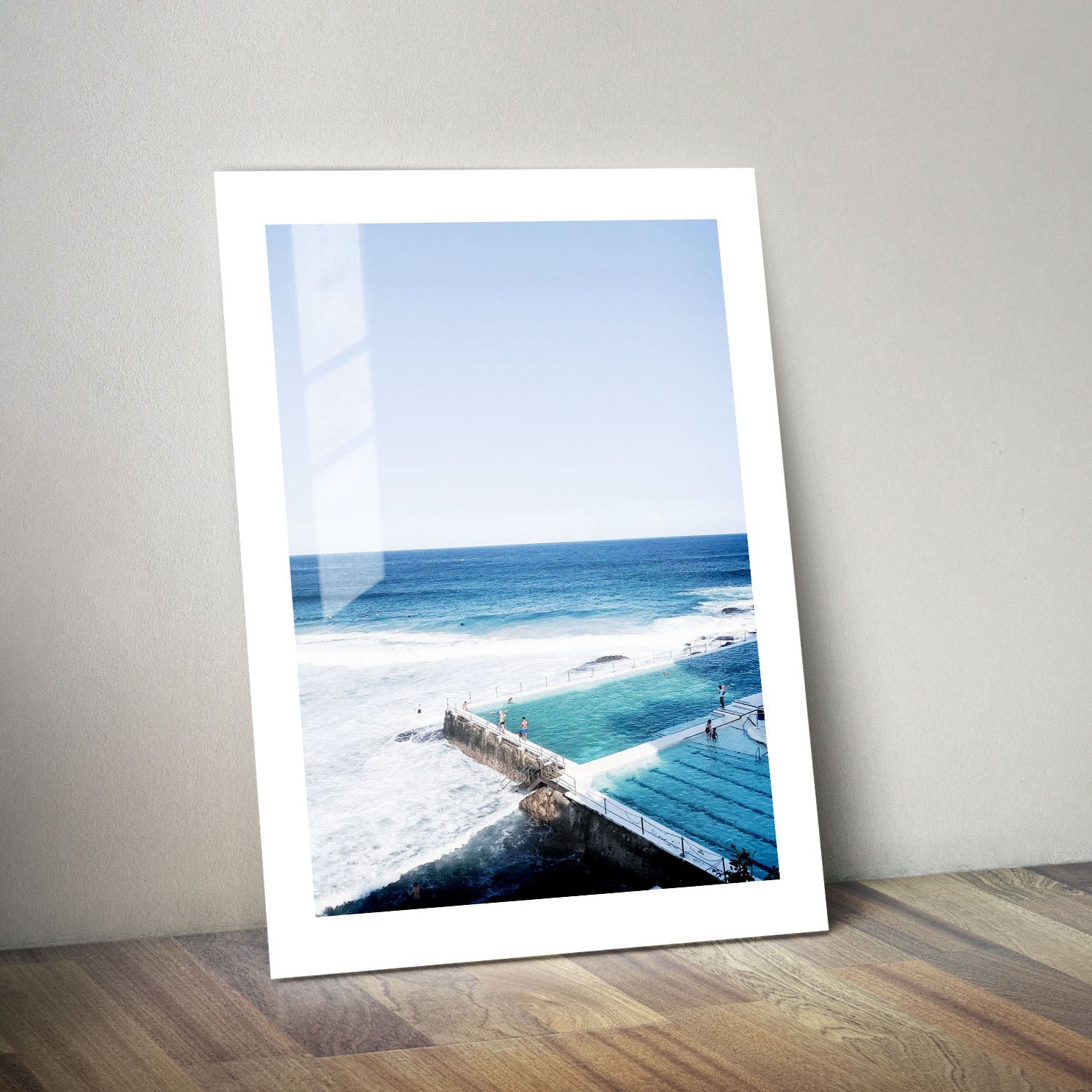 Wes Co Gallery Metal Poster Icebergs Oceanfront 24" x 36" Home Goods - Travels Border or edge to edge Metal Art Print