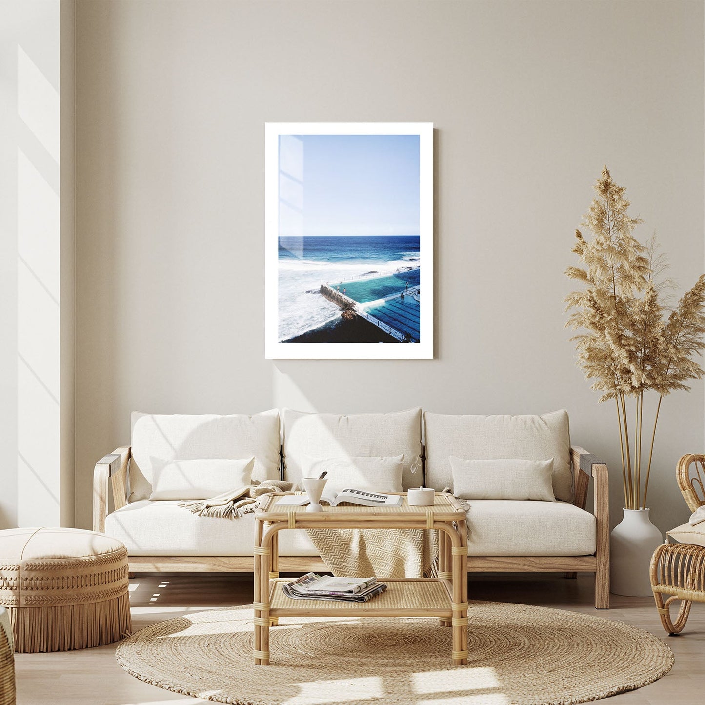 Wes Co Gallery Metal Poster Icebergs Oceanfront 24" x 36" Home Goods - Travels Border or edge to edge Metal Art Print