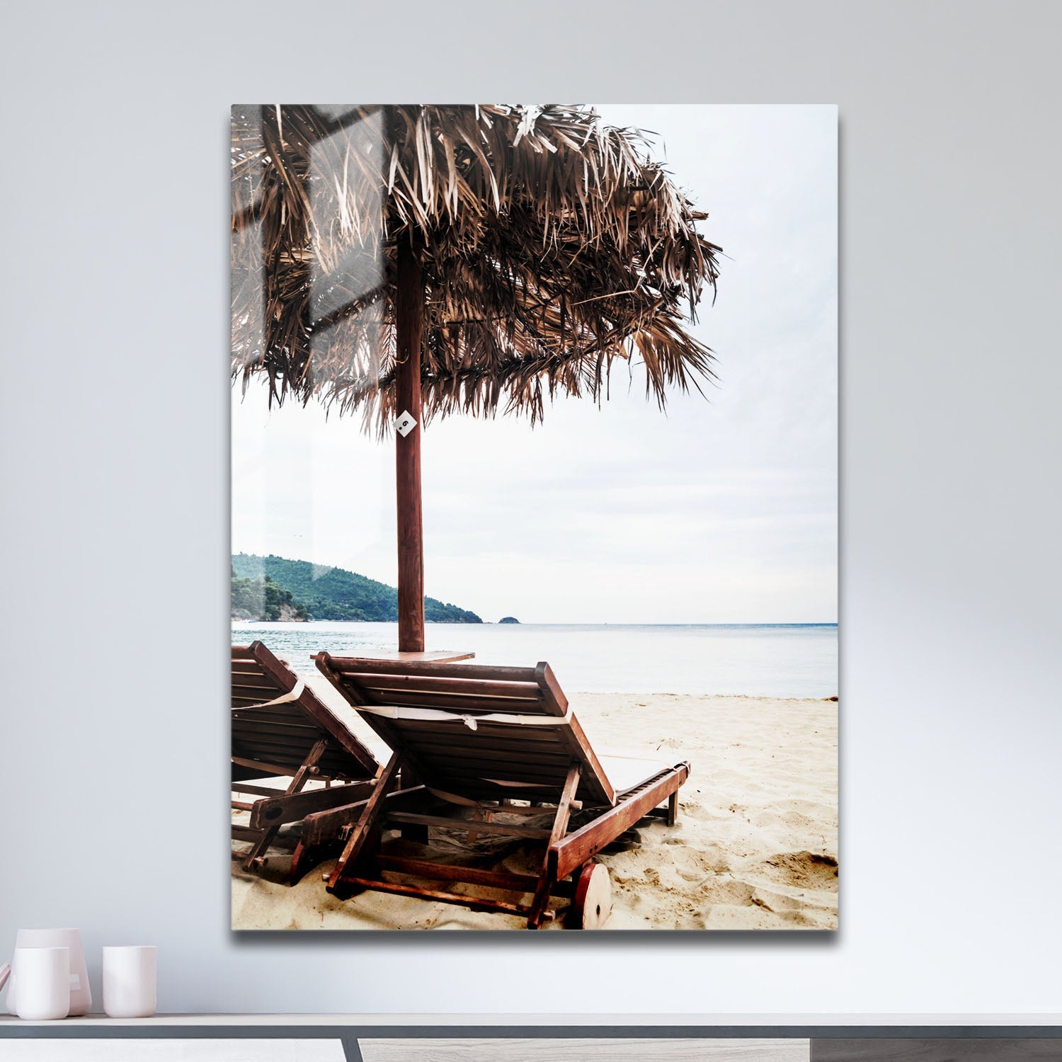 Wes Co Gallery Metal Poster Tropical Escape 11" x 17" Home Goods - Coastal Border or edge to edge Metal Art Print